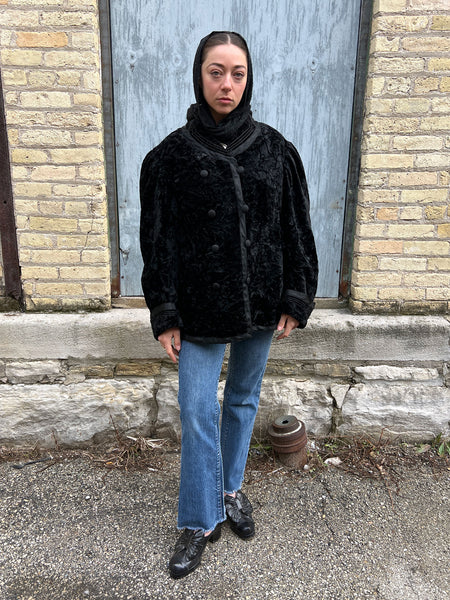 Antique Victorian Era Black Cropped Coat