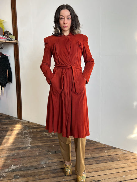 Vintage 1930's Suede Coat