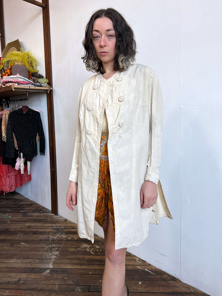 Antique 1910's Edwardian Cotton Coat