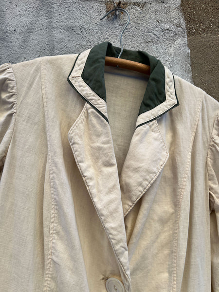 Antique Edwardian Era Women's Cotton Coat - Duster