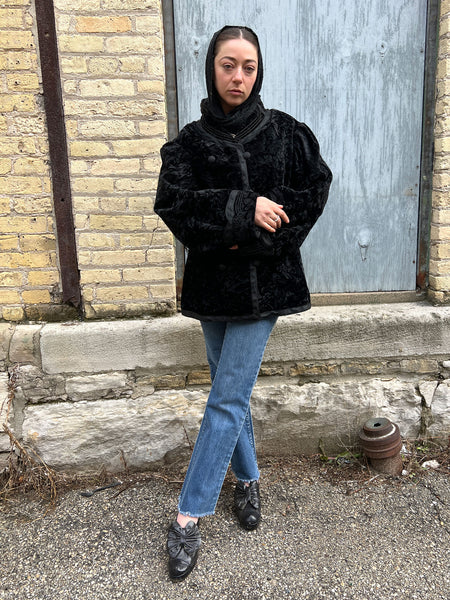 Antique Victorian Era Black Cropped Coat