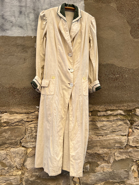 Antique Edwardian Era Women's Cotton Coat - Duster