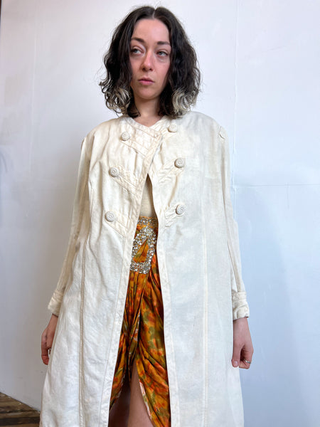 Antique 1910's Edwardian Cotton Coat