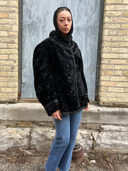 Antique Victorian Era Black Cropped Coat