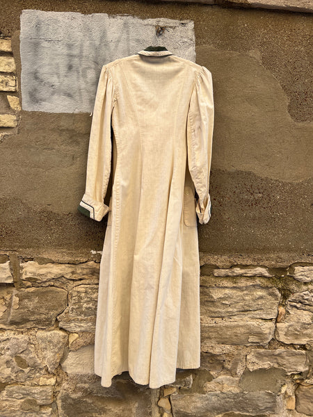 Antique Edwardian Era Women's Cotton Coat - Duster