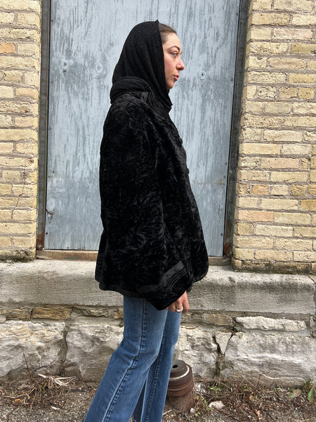 Antique Victorian Era Black Cropped Coat