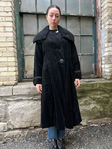 Antique 1910's - 1920's Women's Wool Soutache Coat