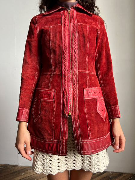 Vintage 1960's Reversible Leather and Suede Jacket 60's