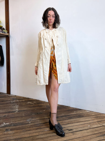 Antique 1910's Edwardian Cotton Coat