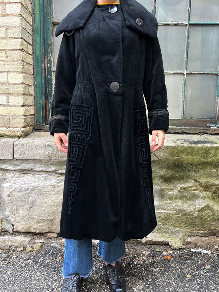 Antique 1910's - 1920's Women's Wool Soutache Coat