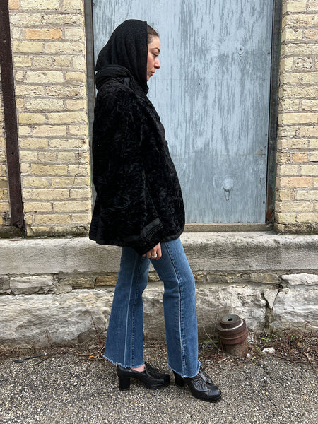 Antique Victorian Era Black Cropped Coat