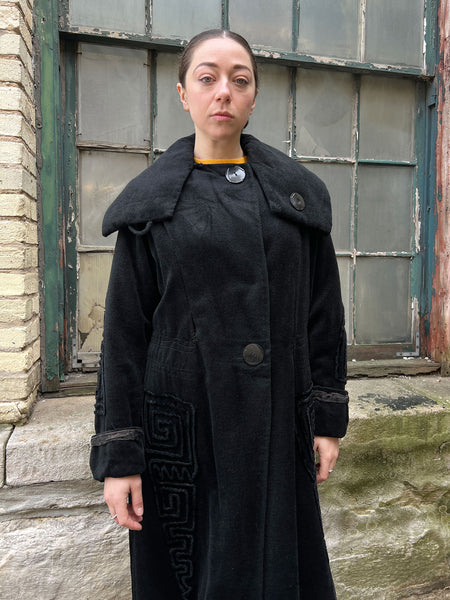 Antique 1910's - 1920's Women's Wool Soutache Coat