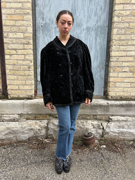 Antique Victorian Era Black Cropped Coat