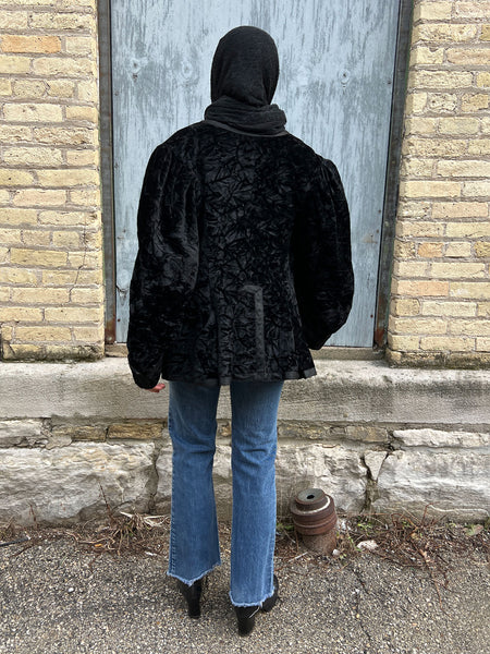 Antique Victorian Era Black Cropped Coat