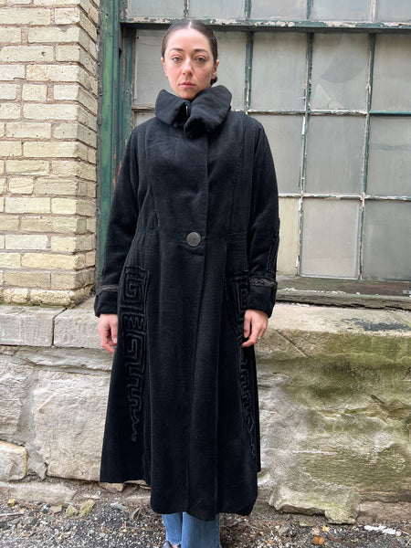 Antique 1910's - 1920's Women's Wool Soutache Coat