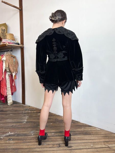 Antique Black Velvet Coat