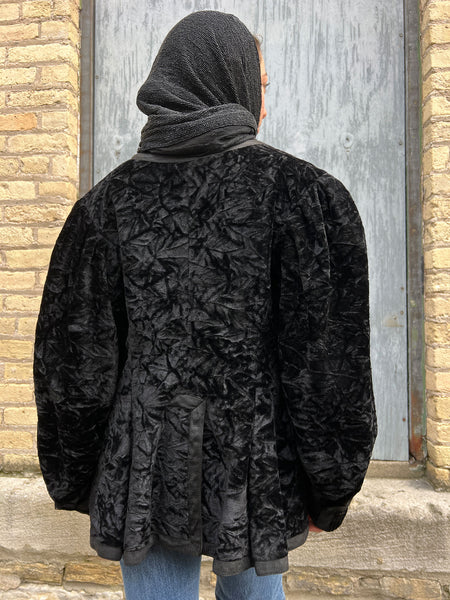 Antique Victorian Era Black Cropped Coat