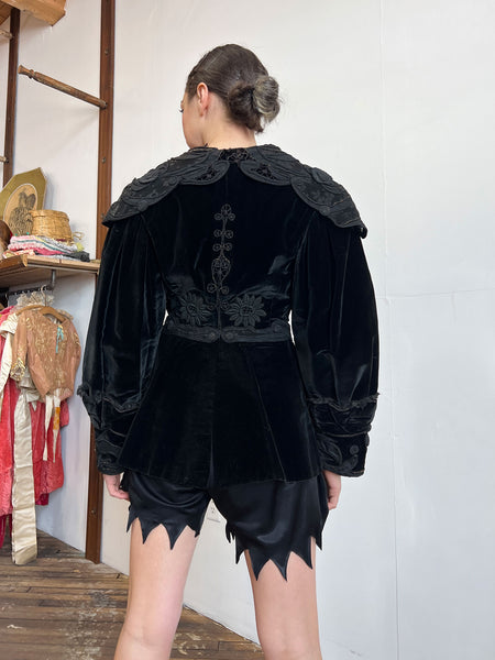 Antique Black Velvet Coat