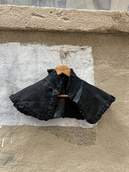 Antique Victorian Era Black High Collar