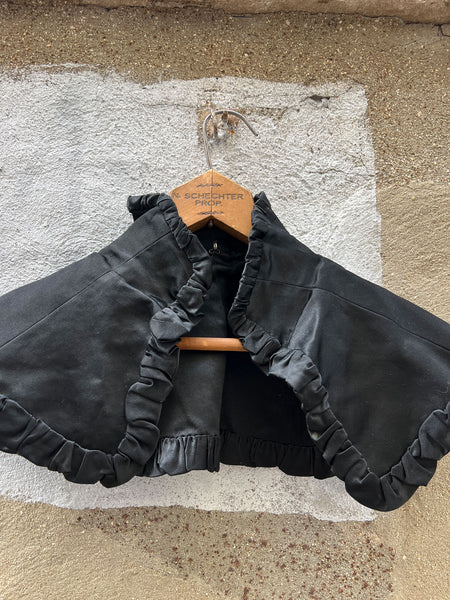 Antique Victorian Era Black High Collar