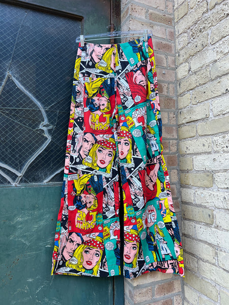 RESERVED !! Vintage 1970's Comic Book LOVE Print Pants