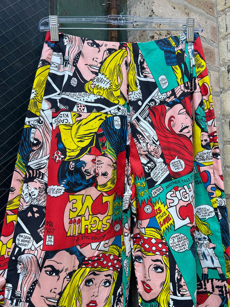 RESERVED !! Vintage 1970's Comic Book LOVE Print Pants