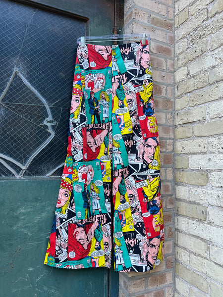 RESERVED !! Vintage 1970's Comic Book LOVE Print Pants