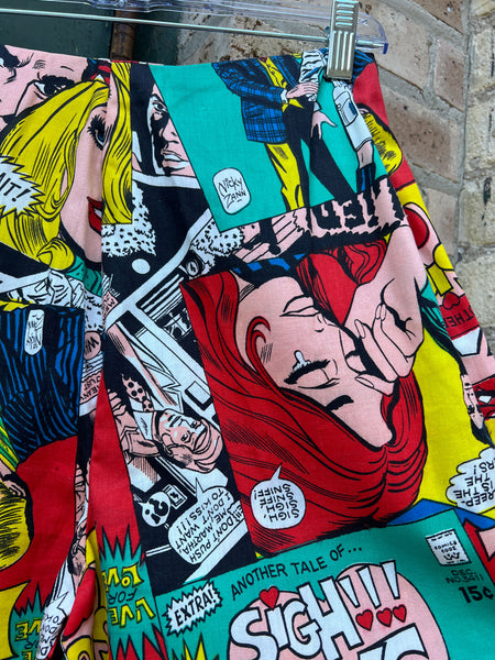 RESERVED !! Vintage 1970's Comic Book LOVE Print Pants