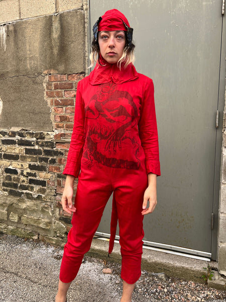 Vintage 1920's - 1930's Devil Costume, 'Here Lies A Sinner'