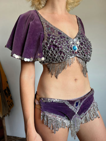 Vintage 1940's Purple Velvet Circus Costume