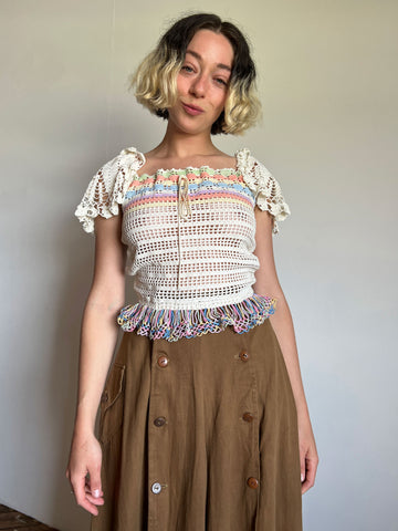 Vintage 1930's Crocheted Top