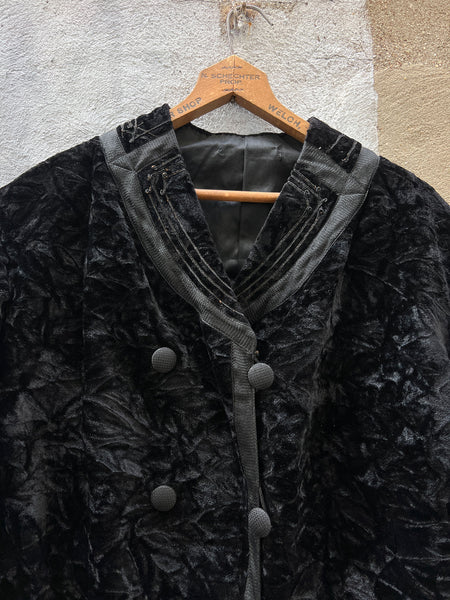 Antique Victorian Era Black Cropped Coat