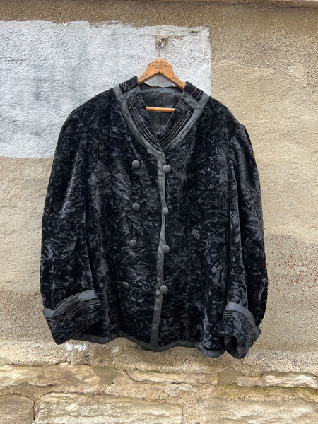 Antique Victorian Era Black Cropped Coat