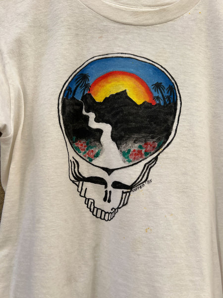 Vintage Hand Painted Grateful Dead T-Shirt, Circa 1980's