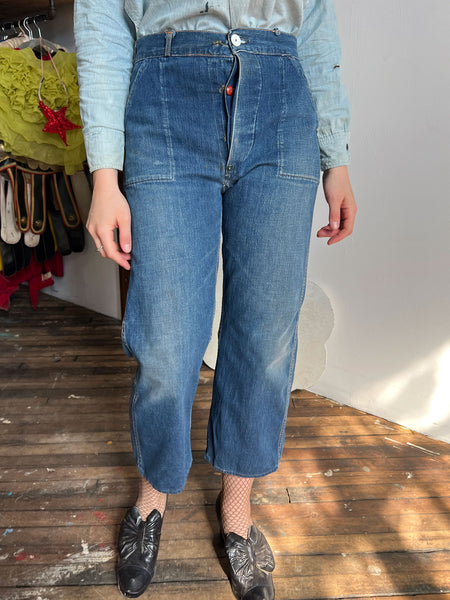 RESERVED Vintage 1930's Button Fly Jeans