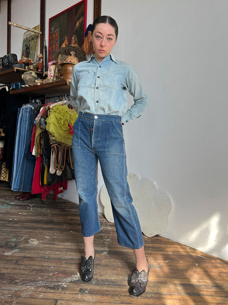 RESERVED Vintage 1930's Button Fly Jeans