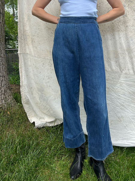 Rare 1930's - 40's Denim Side Button Jeans