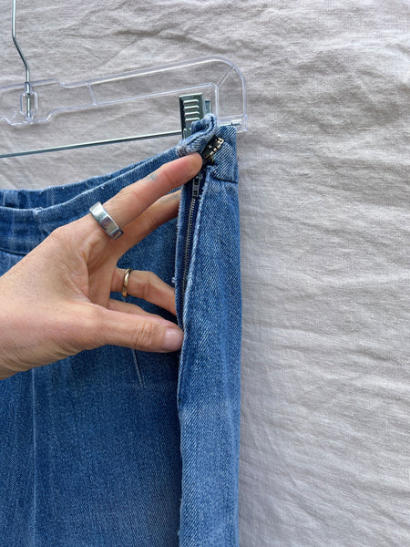 Vintage 1950's 1960's Hand Made Denim Side Zip Jeans