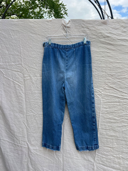 Vintage 1950's 1960's Hand Made Denim Side Zip Jeans