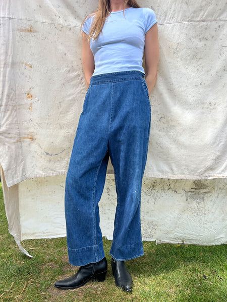 Rare 1930's - 40's Denim Side Button Jeans