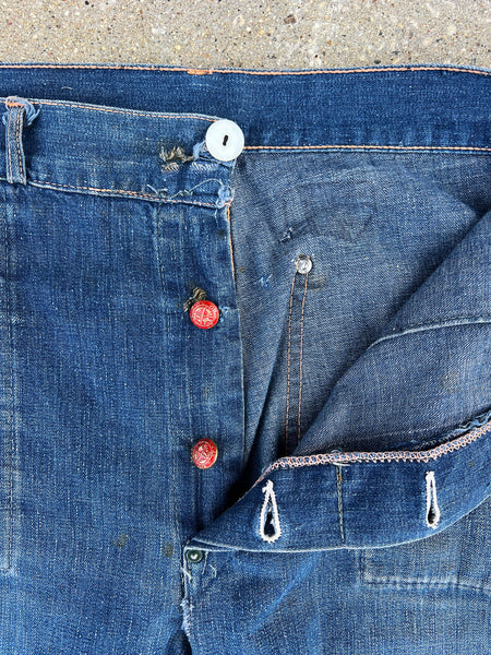 RESERVED Vintage 1930's Button Fly Jeans