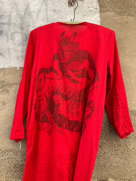 Vintage 1920's - 1930's Devil Costume, 'Here Lies A Sinner'