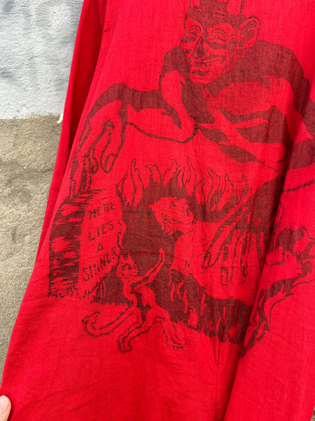 Vintage 1920's - 1930's Devil Costume, 'Here Lies A Sinner'