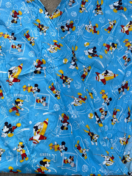 Vintage DISNEY Mickey Mouse Novelty Print Fabric