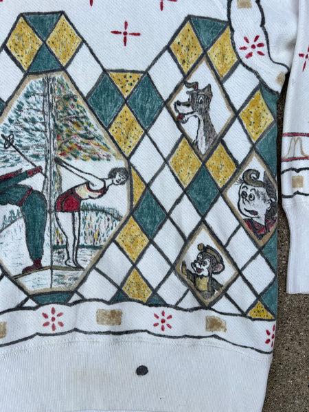 Vintage 1950's - 60's Hand Drawn Sweatshirt, Looney Tunes