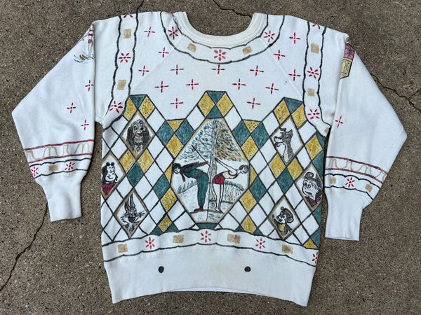 Vintage 1950's - 60's Hand Drawn Sweatshirt, Looney Tunes