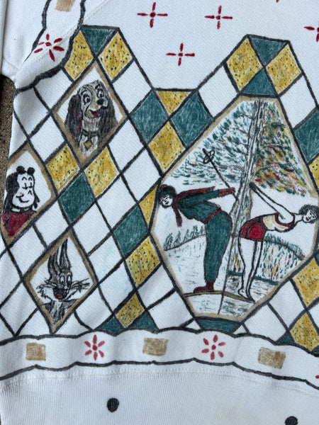 Vintage 1950's - 60's Hand Drawn Sweatshirt, Looney Tunes