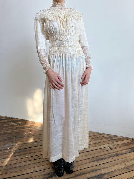 Antique Edwardian Era Silk Dress