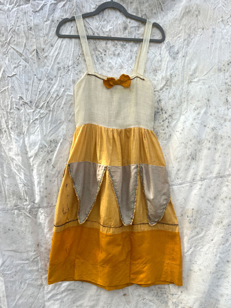 Antique Early Vintage 1920's Flower Petal Dress