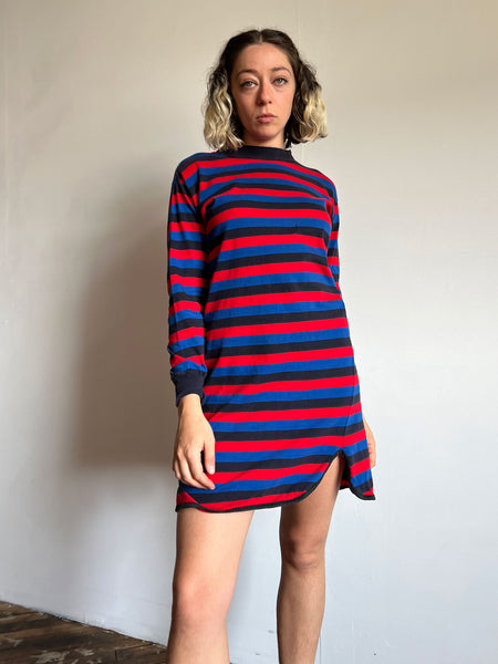 Vintage 1950's Cotton Striped Dress